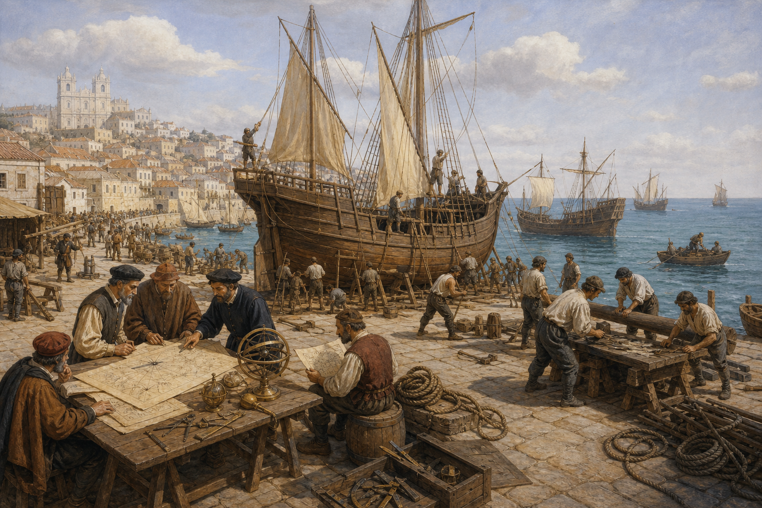 Reconstruction of ships and oceanic routes linking the Atlantic and Indian Ocean worlds