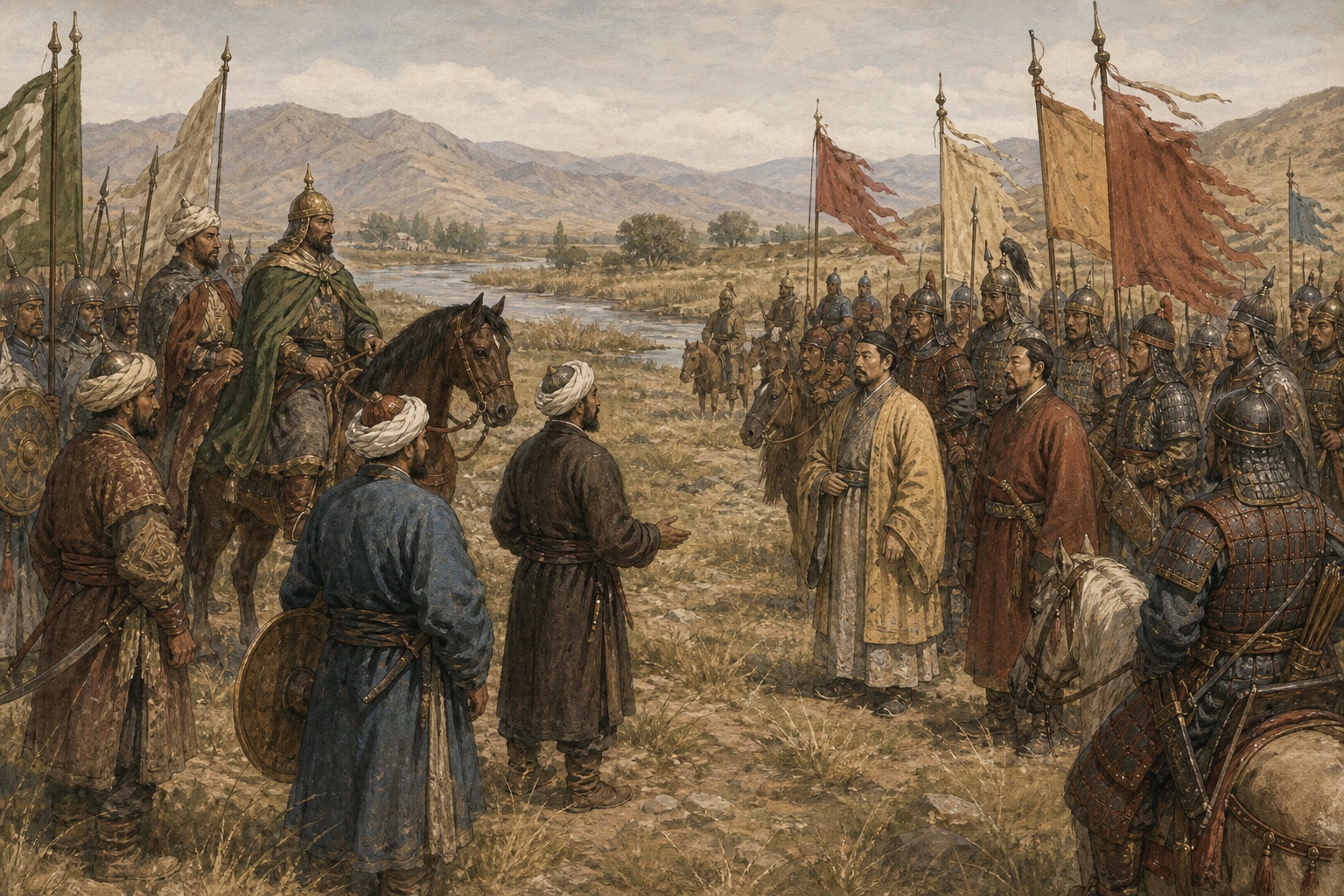 Reconstruction of people and places connected with Battle of Talas