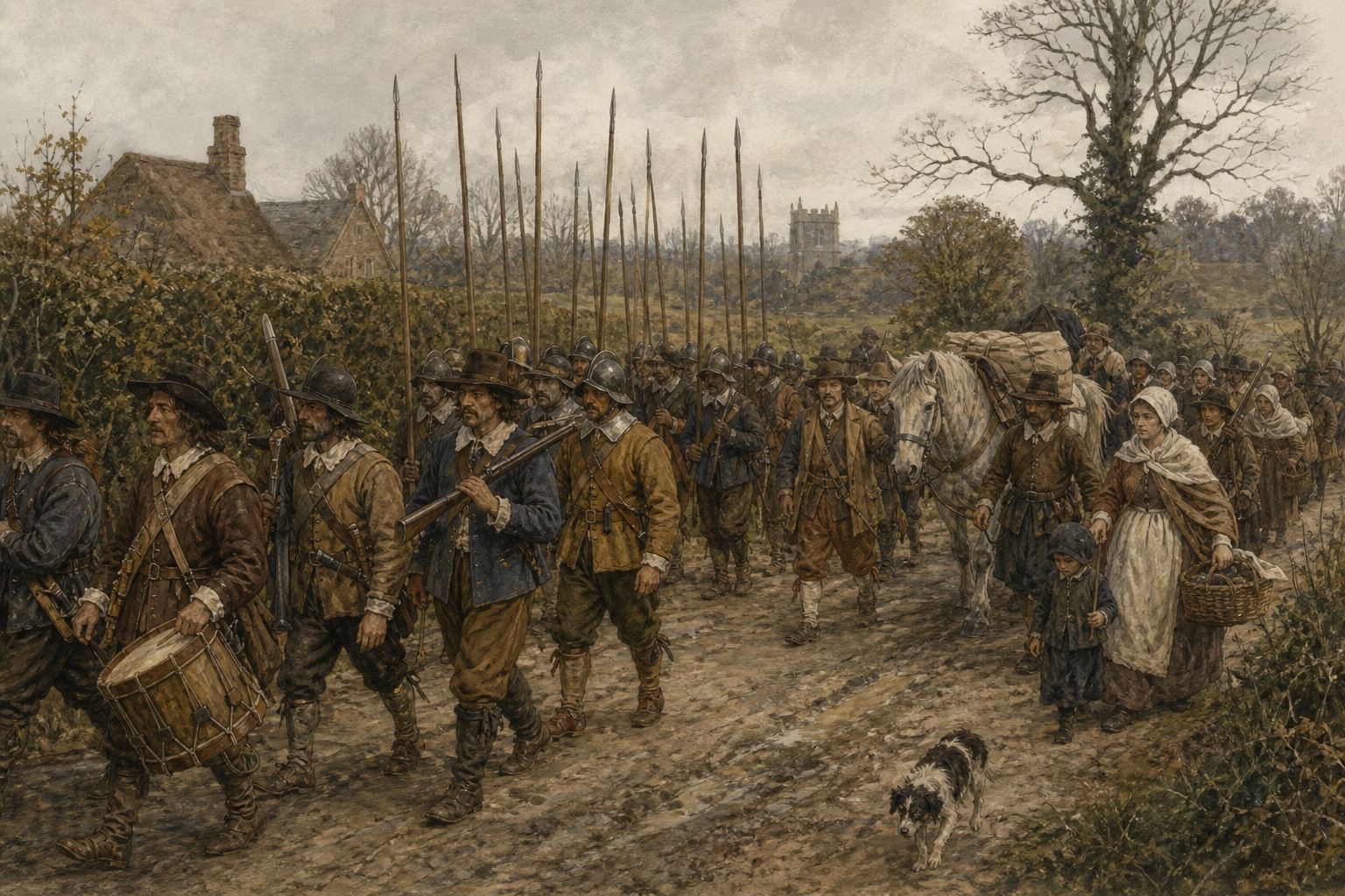 Reconstruction of people and places connected with English Civil War