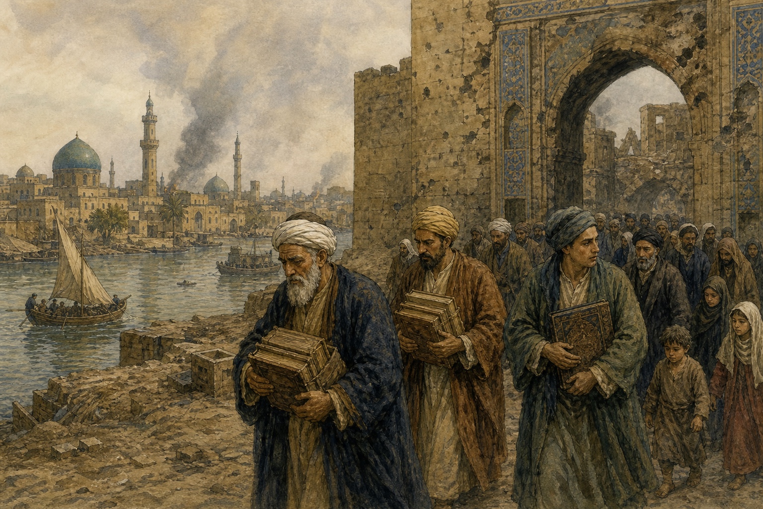 Reconstruction of people and places connected with Fall of the Abbasid Caliphate