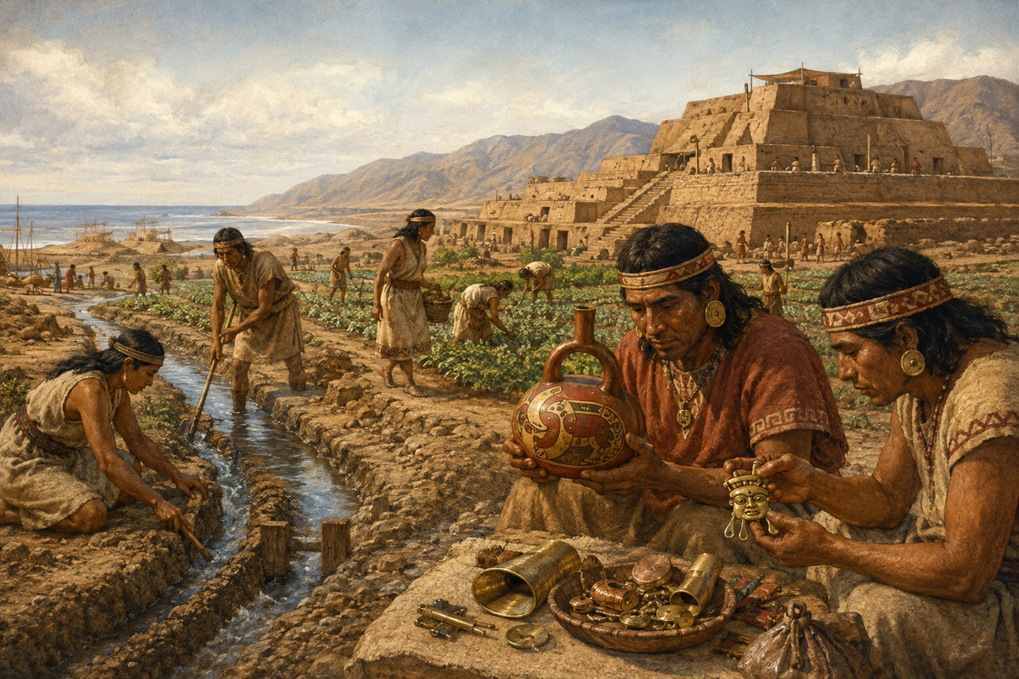 Historical reconstruction of people and landscapes at the northern coast of Peru during Rise of the Moche Civilization