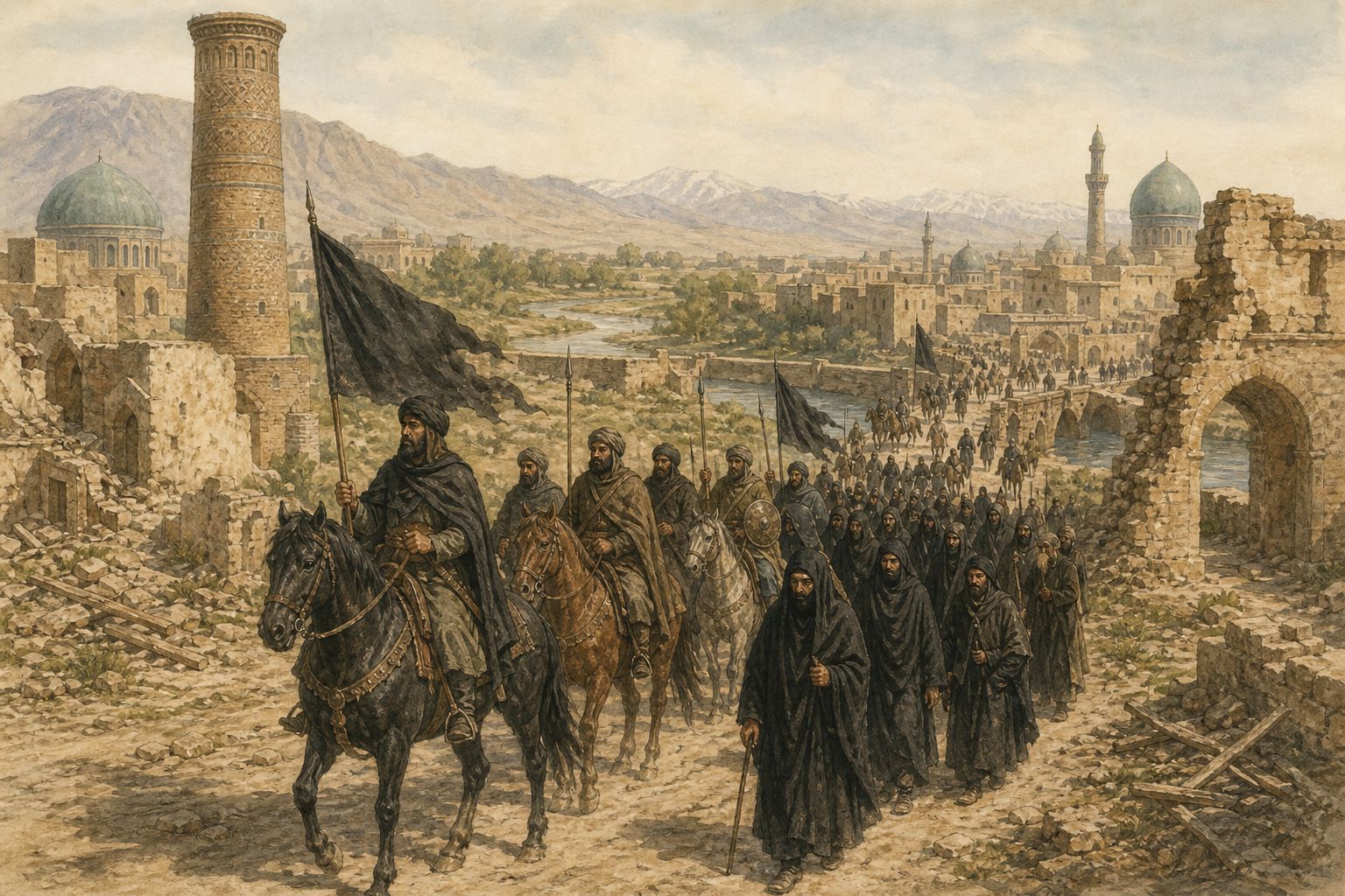 Historical reconstruction of “Abbasids defeat the Umayyads” in Abbasid Revolution