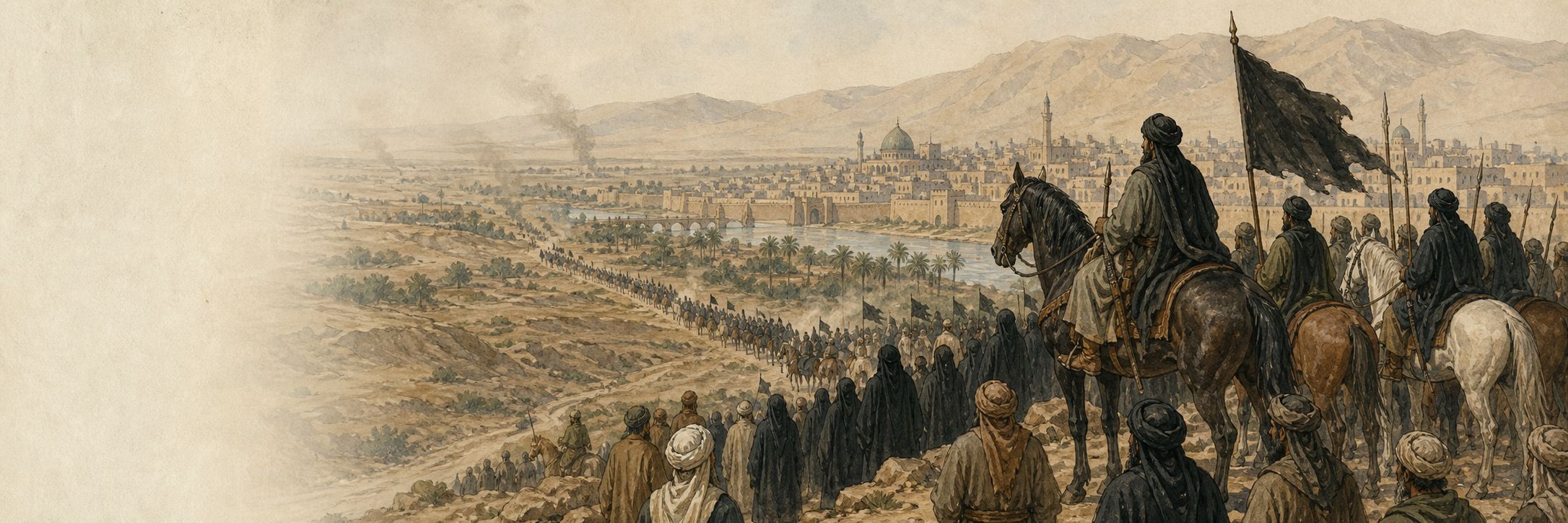 A historical reconstruction of rebellion and political order at Khorasan and Iraq, showing the setting of Abbasid Revolution