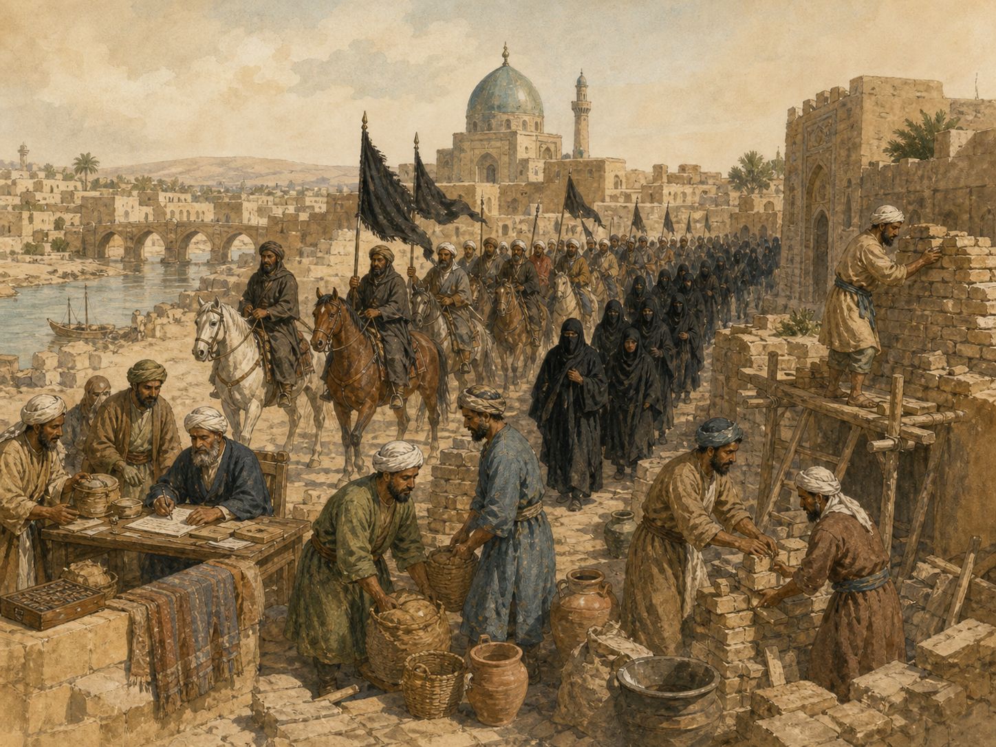 Historical reconstruction of Abbasid Revolution's immediate aftermath: It helped reorganize the political and intellectual center of the Islamic empire around Baghdad.