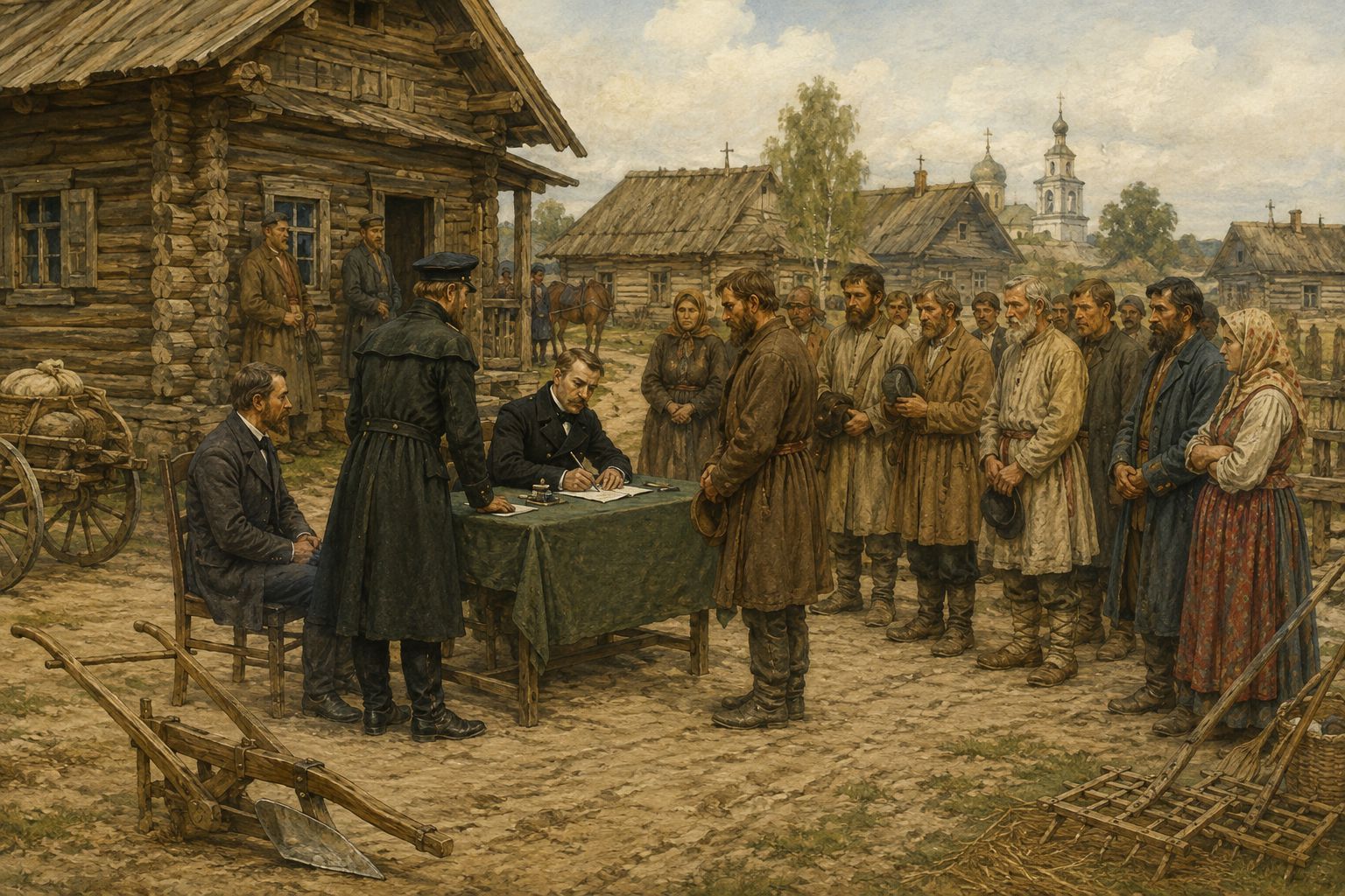 Historical reconstruction of “Rescript begins formal emancipation planning” in Emancipation of the Russian Serfs