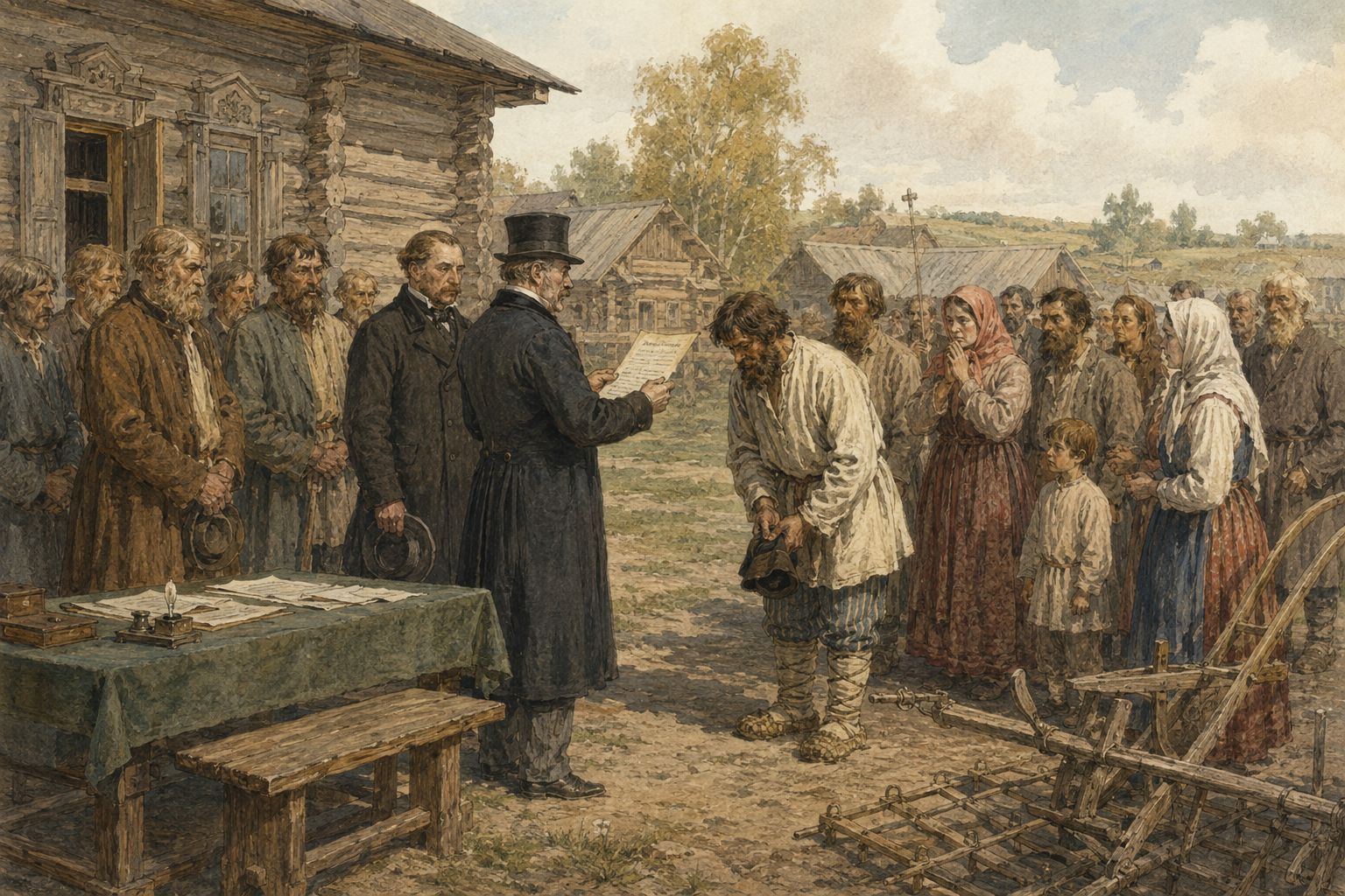 Historical reconstruction of “Emancipation Manifesto issued” in Emancipation of the Russian Serfs