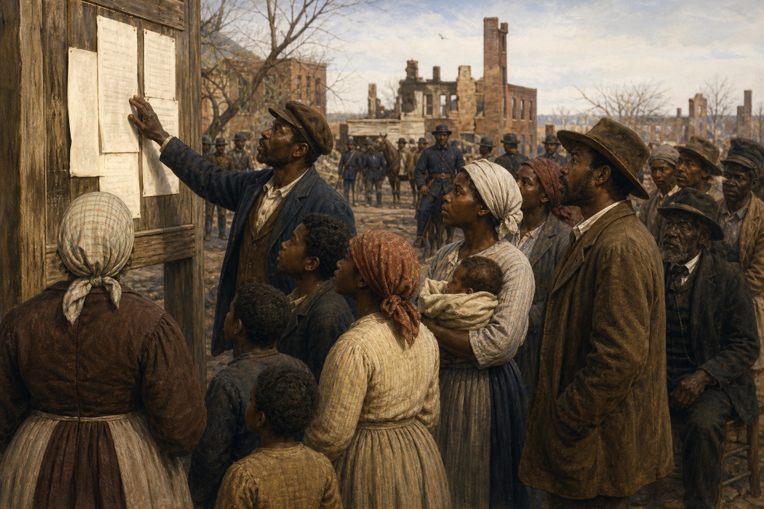 Illustrated reconstruction of the outcome of Abolitionism in the United States