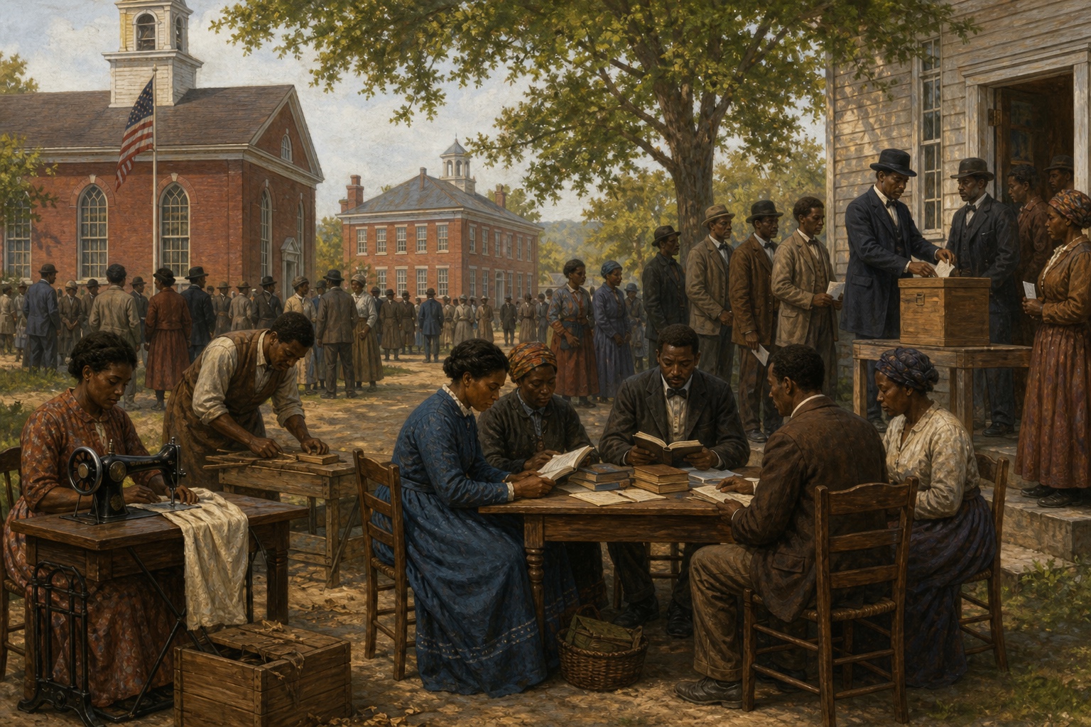 Illustrated reconstruction of the significance of Abolitionism in the United States