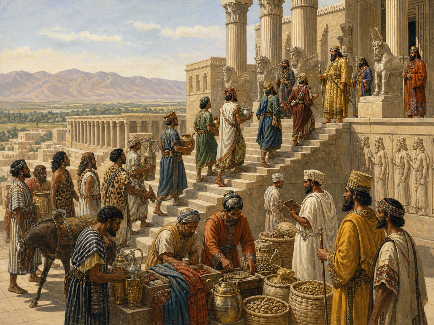 Historical reconstruction of Achaemenid Imperial Administration's immediate aftermath: Its institutions for connecting diverse peoples across a large territory influenced later West Asian dynasties.