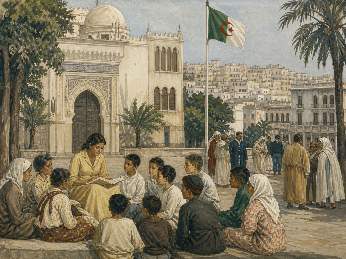 Historical reconstruction of Algerian Independence's long-term consequences: The war became a symbol of decolonization while leaving violence, displacement, and burdens of state-building.