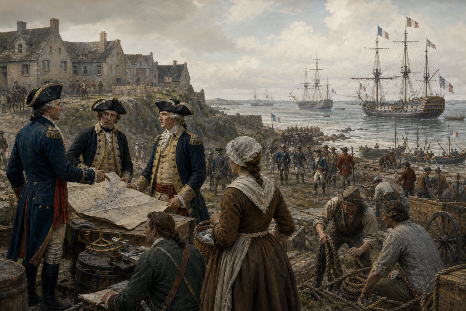 Illustrated reconstruction of the course of American Revolutionary War