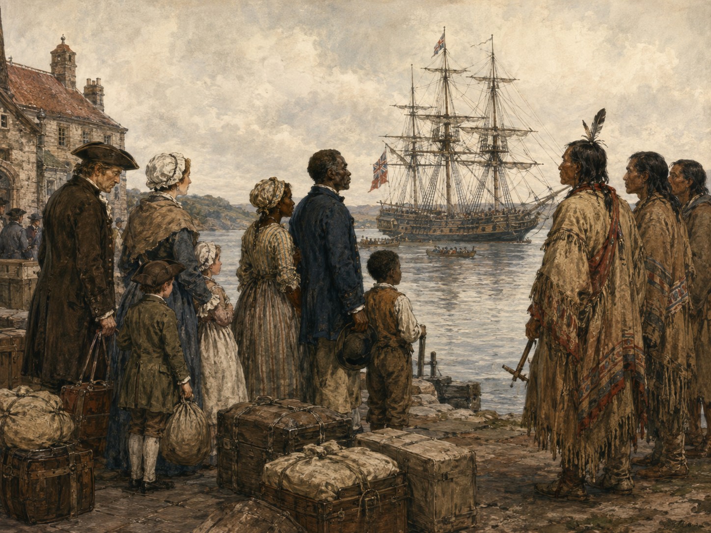 Illustrated reconstruction of the outcome of American Revolutionary War