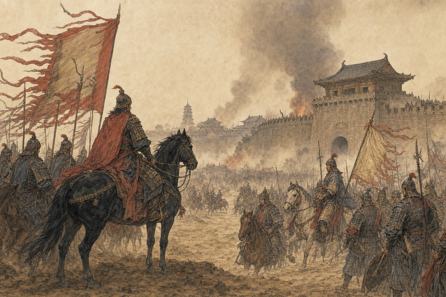 Illustrated reconstruction of the course of An Lushan Rebellion