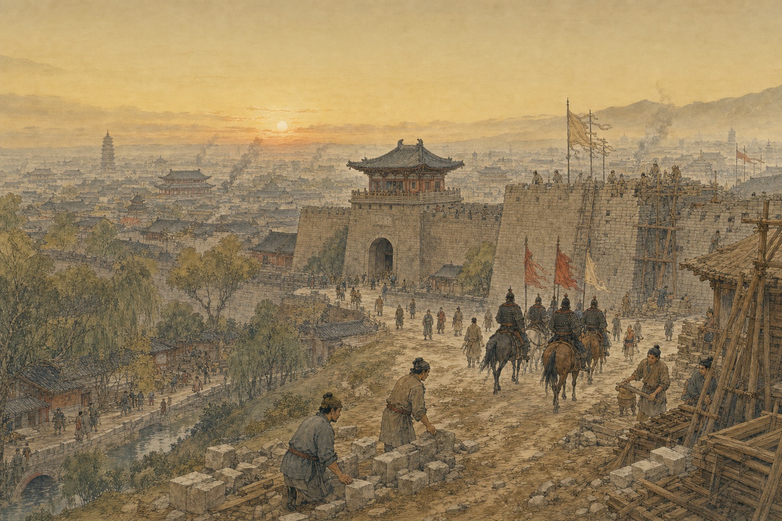 Illustrated reconstruction of the outcome of An Lushan Rebellion