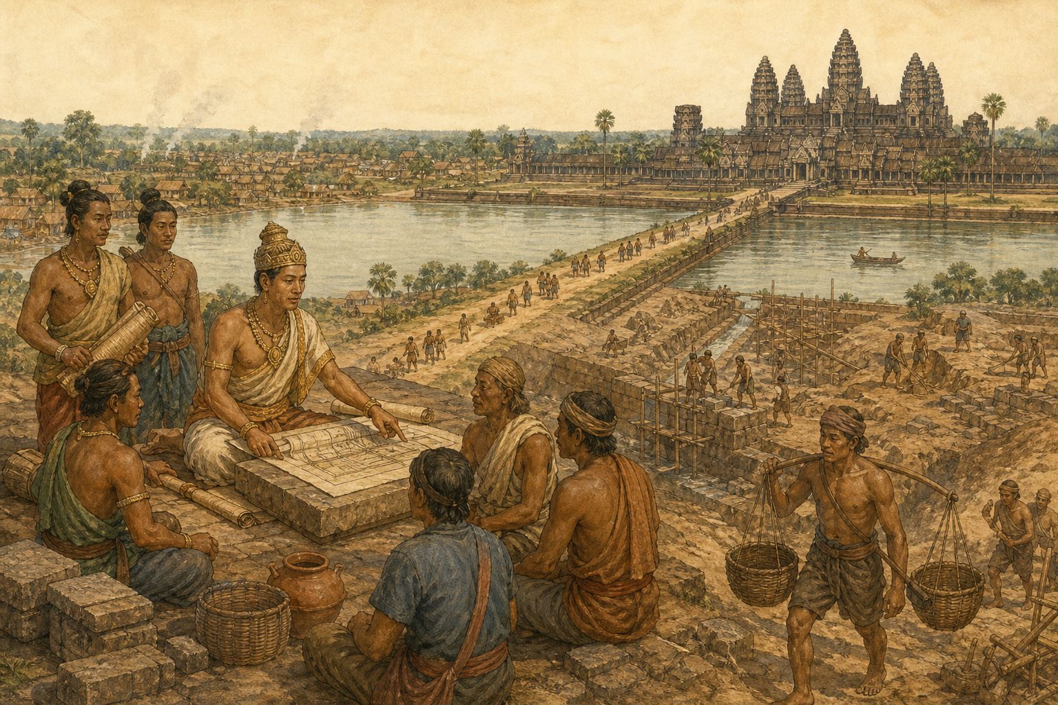 Historical reconstruction of the “Forces in motion” stage in Expansion of the Angkorian Empire