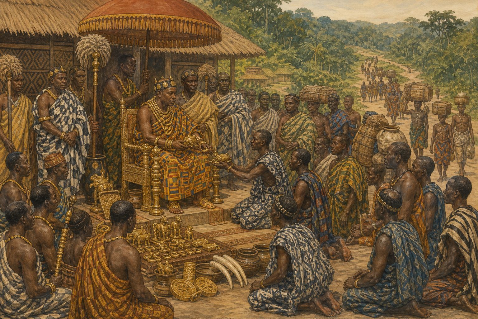 Historical reconstruction of the “Rise of the Ashanti Empire” stage in Rise of the Ashanti Empire