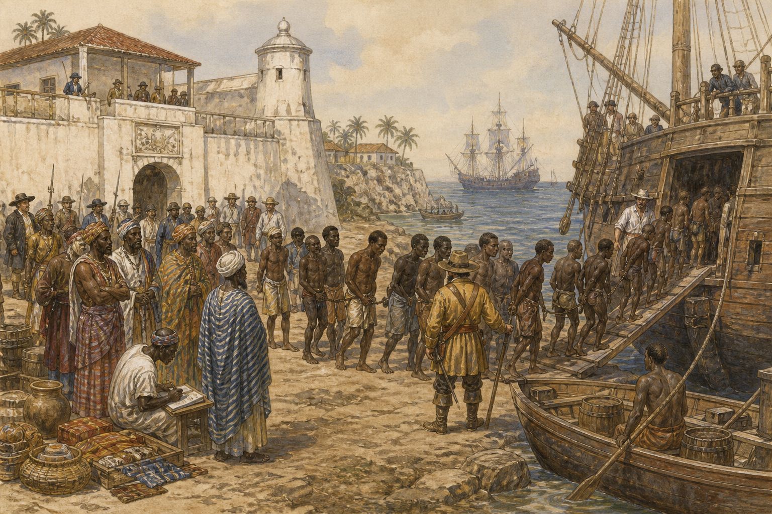 Historical reconstruction of the “Expansion of the Atlantic Slave Trade” stage in Expansion of the Atlantic Slave Trade