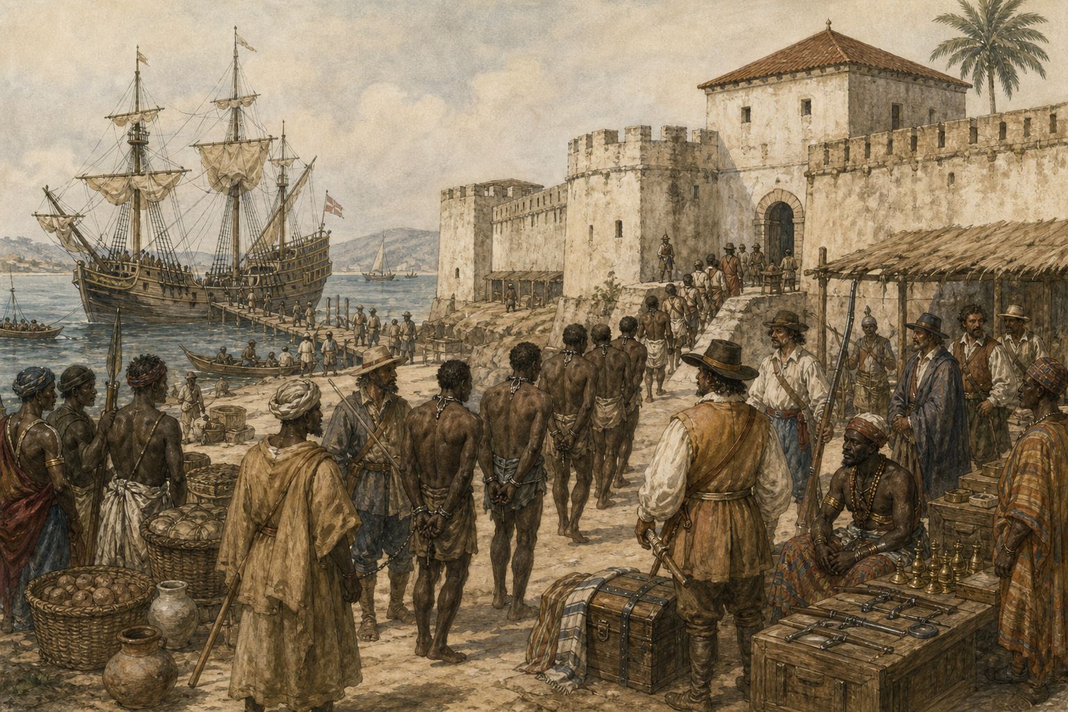 Historical reconstruction of the “Earlier conditions” stage in Expansion of the Atlantic Slave Trade