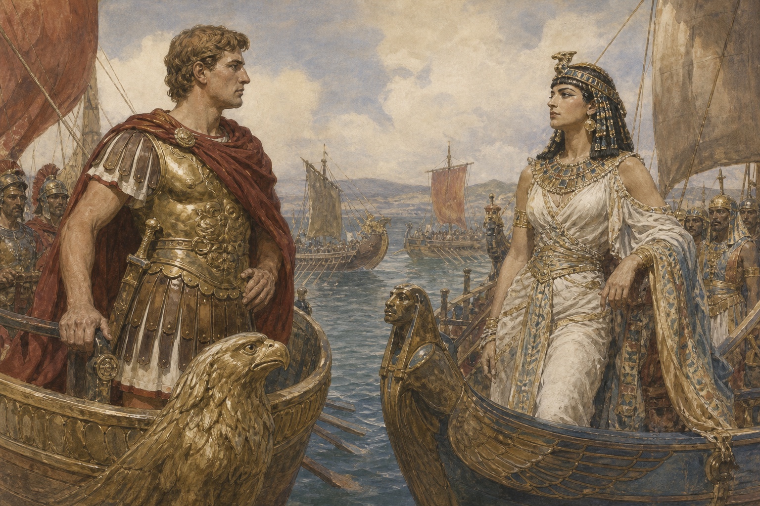 Battle of Actium: a scene of the prelude