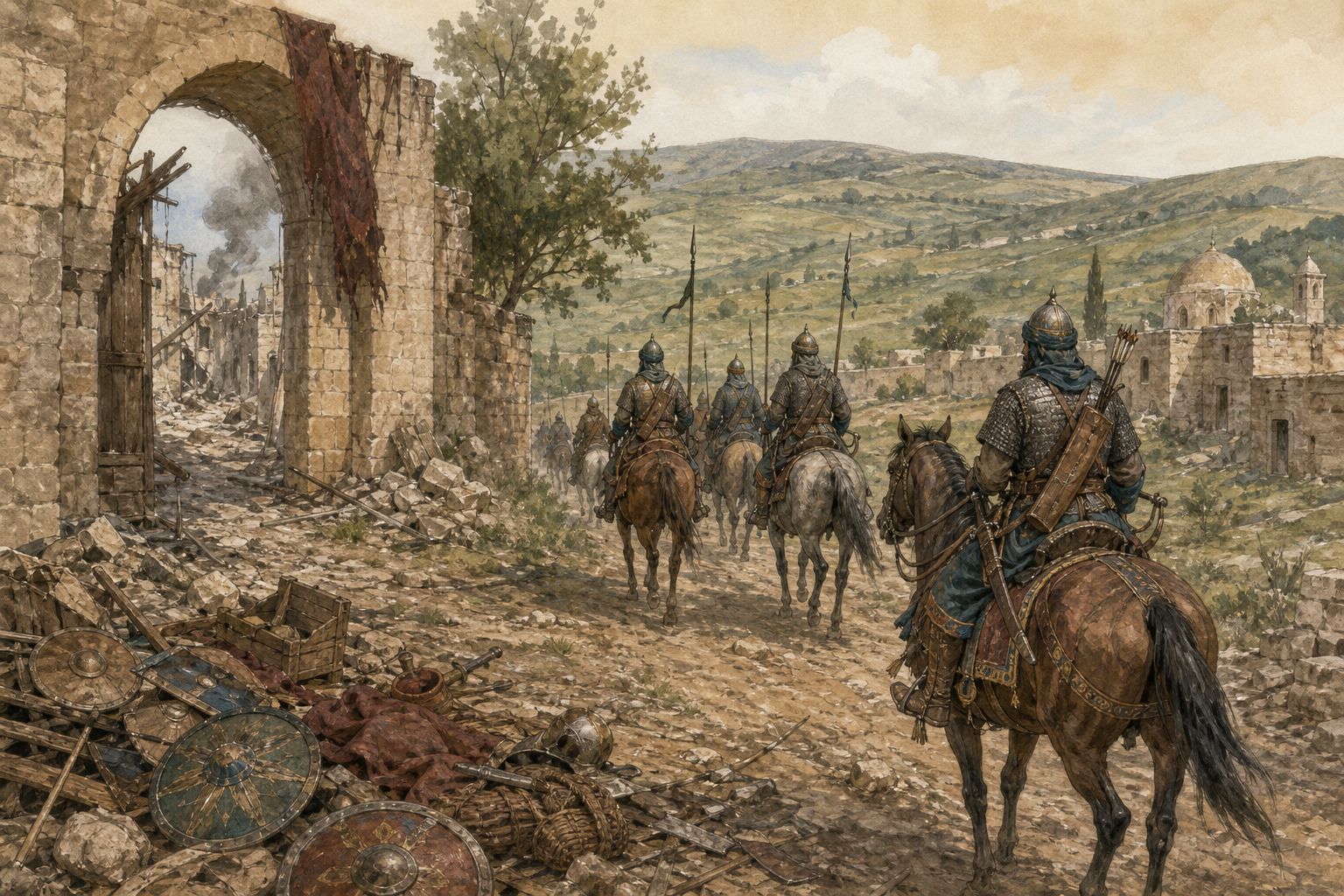 Historical reconstruction of “Baybars consolidates Mamluk rule” in Battle of Ain Jalut