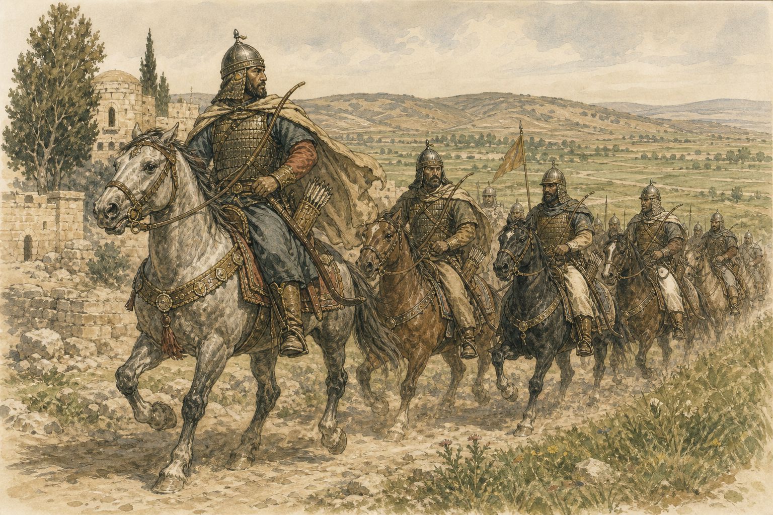 Historical reconstruction of “Mamluks win at Ain Jalut” in Battle of Ain Jalut