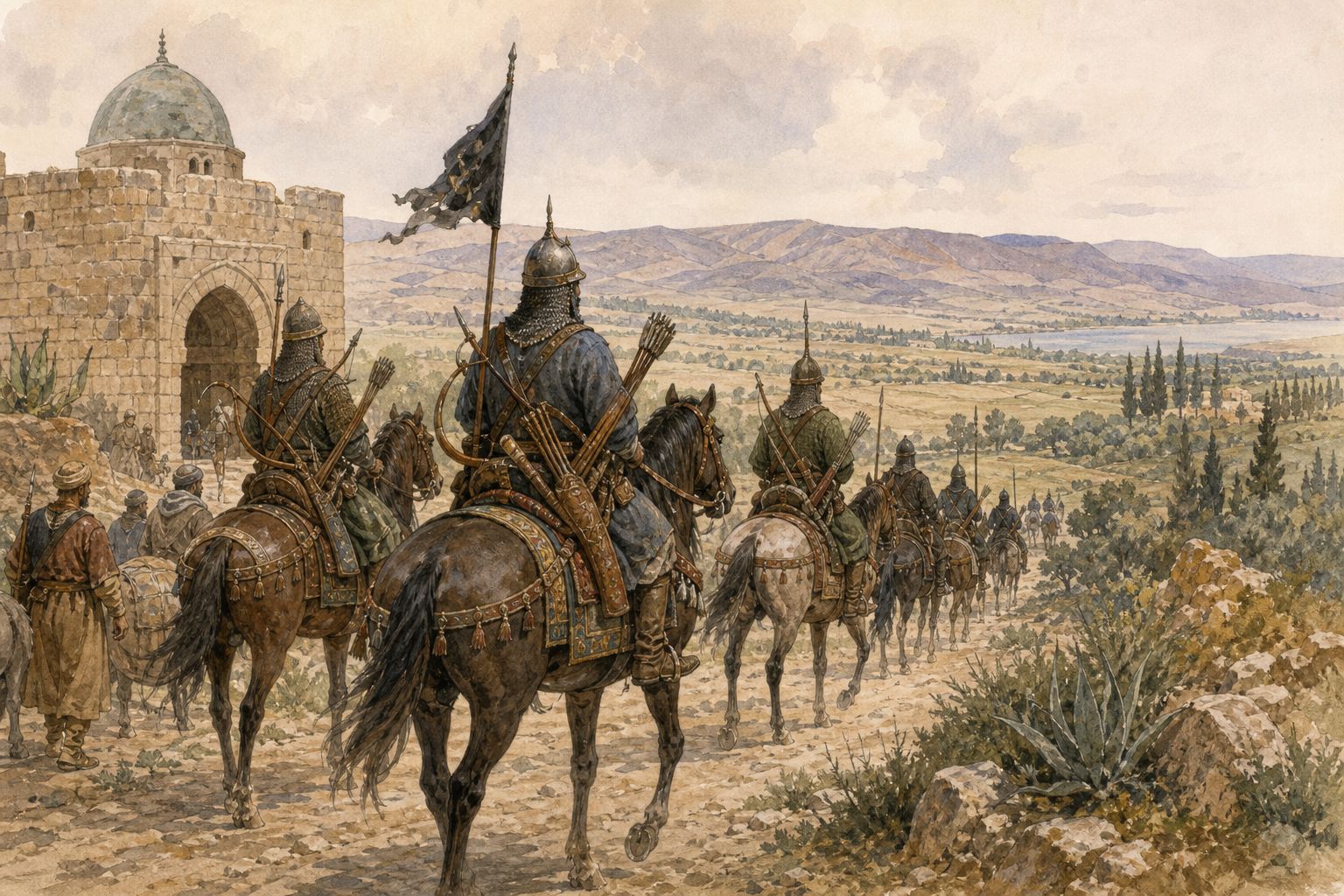 Historical reconstruction of “Mamluks take Acre” in Battle of Ain Jalut