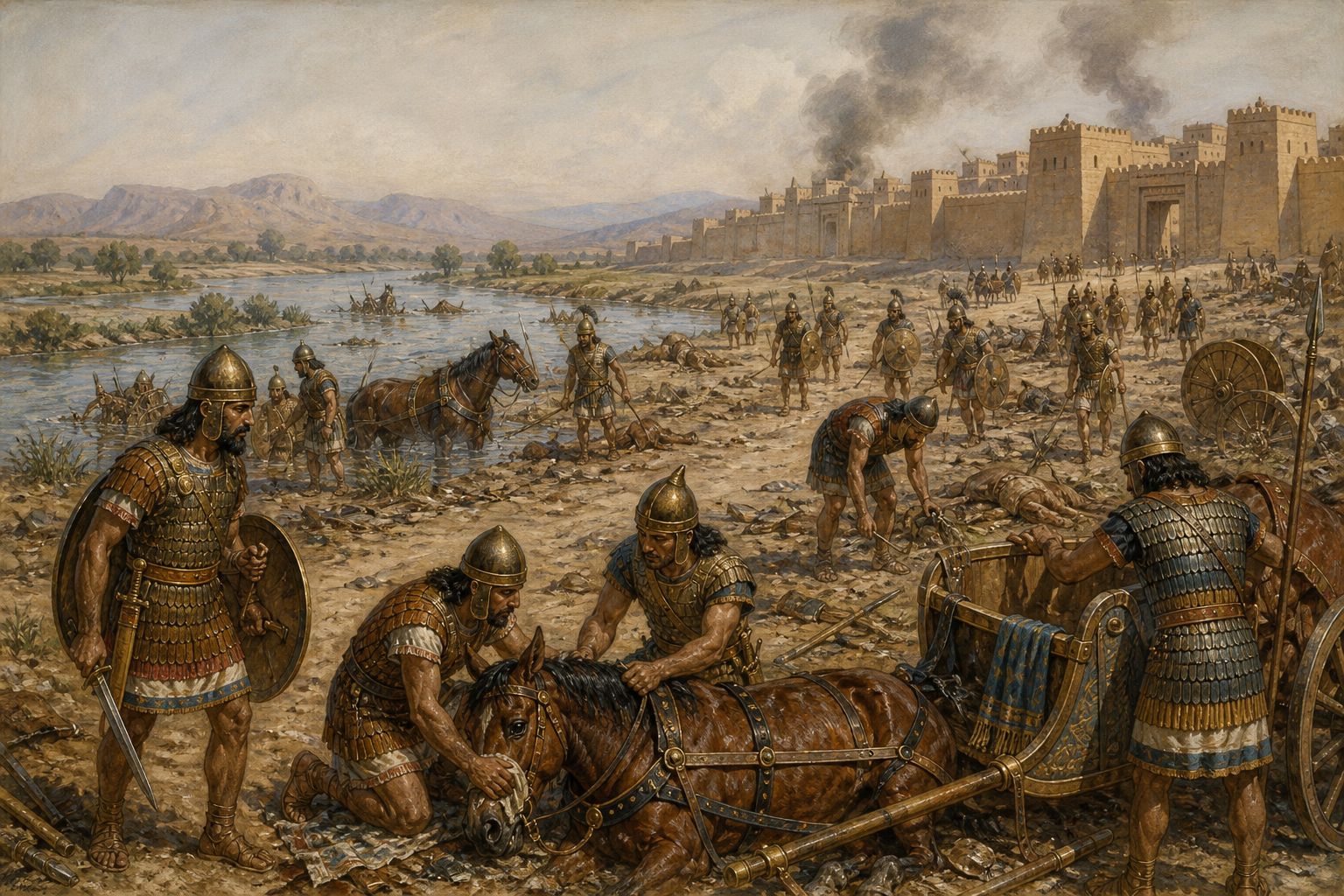 Historical reconstruction of “Campaigns continue in Syria” in Battle of Kadesh