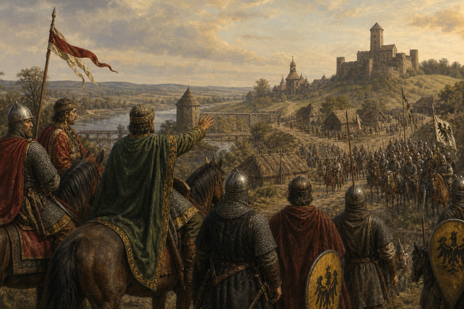 Illustrated reconstruction of the background of Battle of Legnica