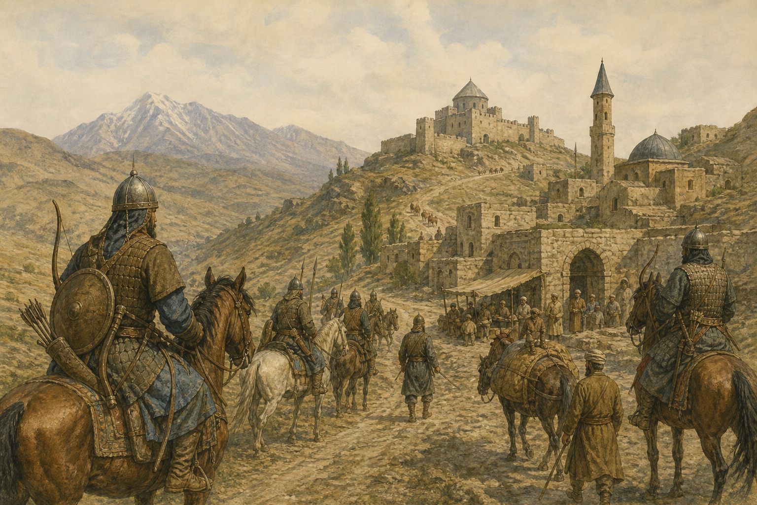 Historical reconstruction of “Romanos dies after civil conflict” in Battle of Manzikert