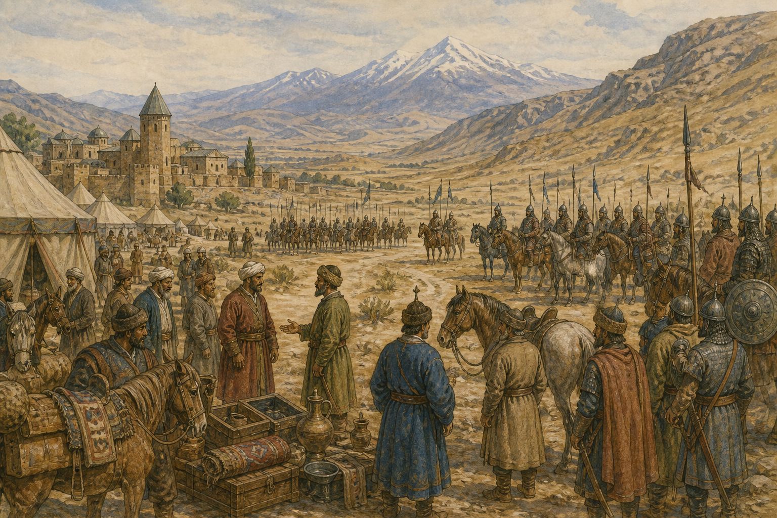 Historical reconstruction of “Romanos IV prepares an eastern campaign” in Battle of Manzikert