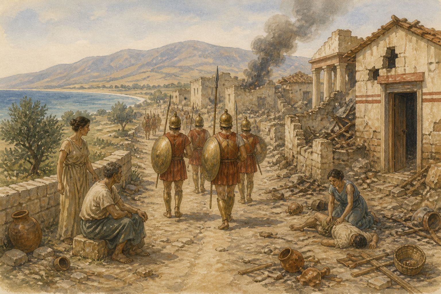 Historical reconstruction of “Xerxes launches a new invasion” in Battle of Marathon