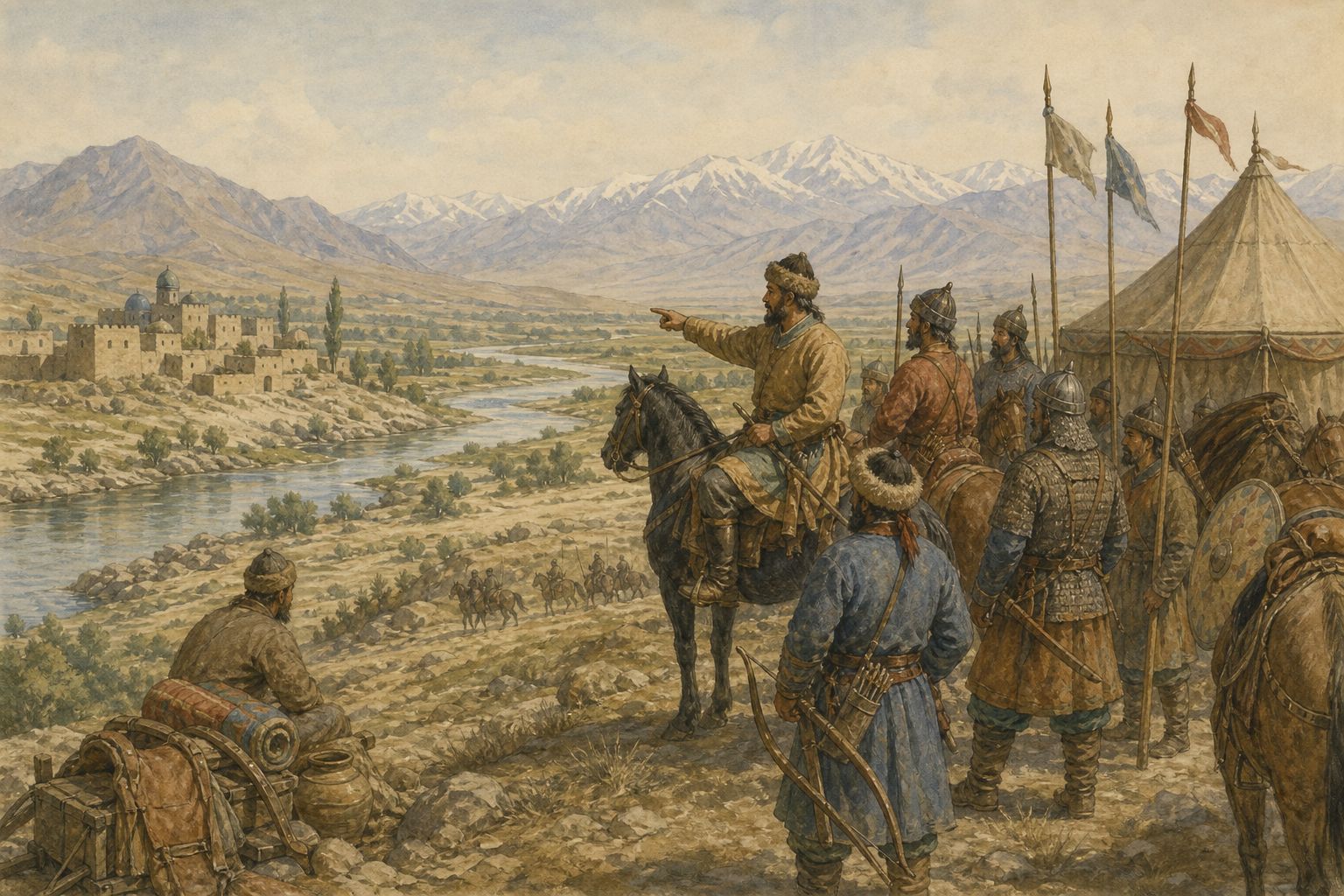 Historical reconstruction of the “Prelude” stage in Battle of Talas