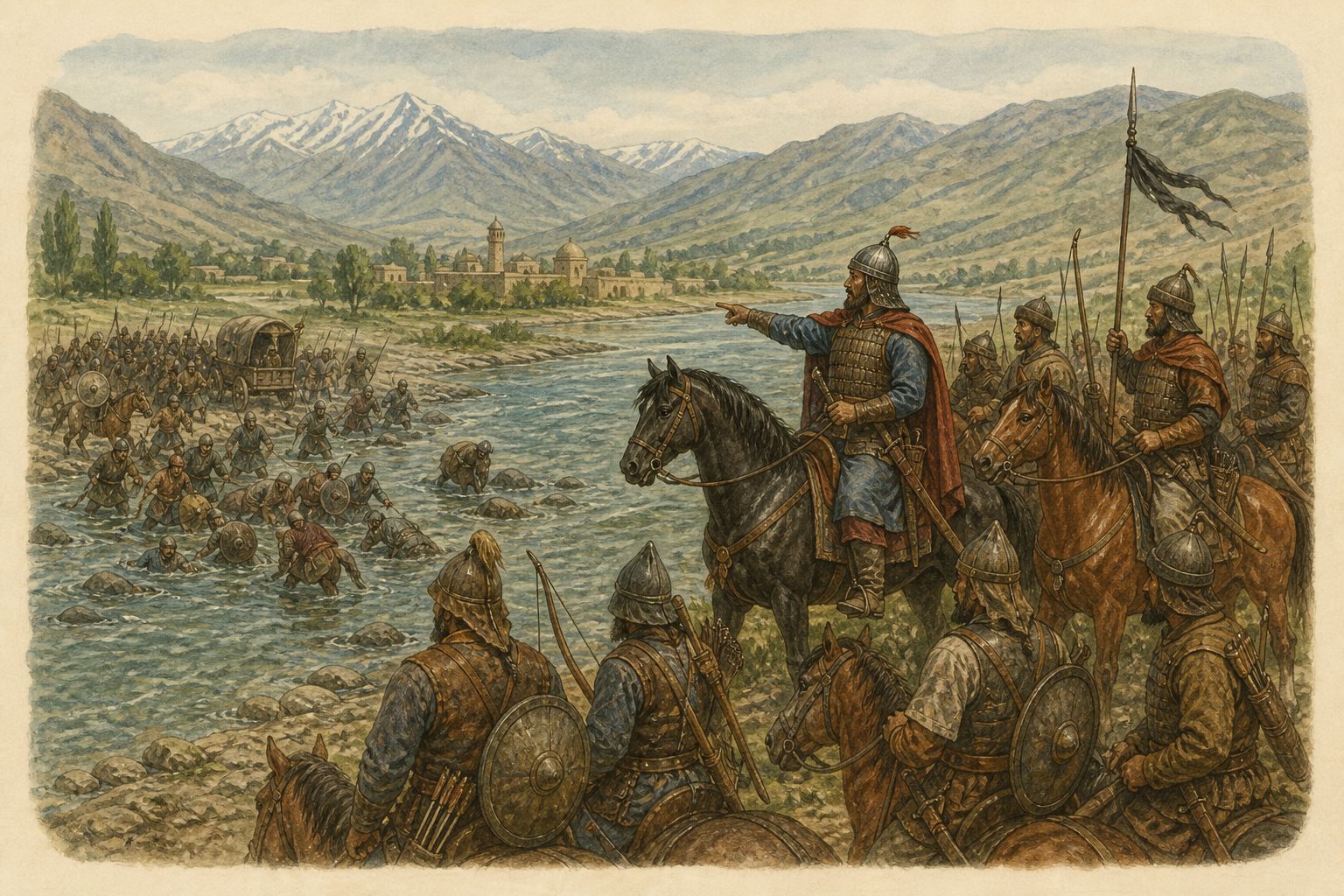 Historical reconstruction of the “Turning point” stage in Battle of Talas