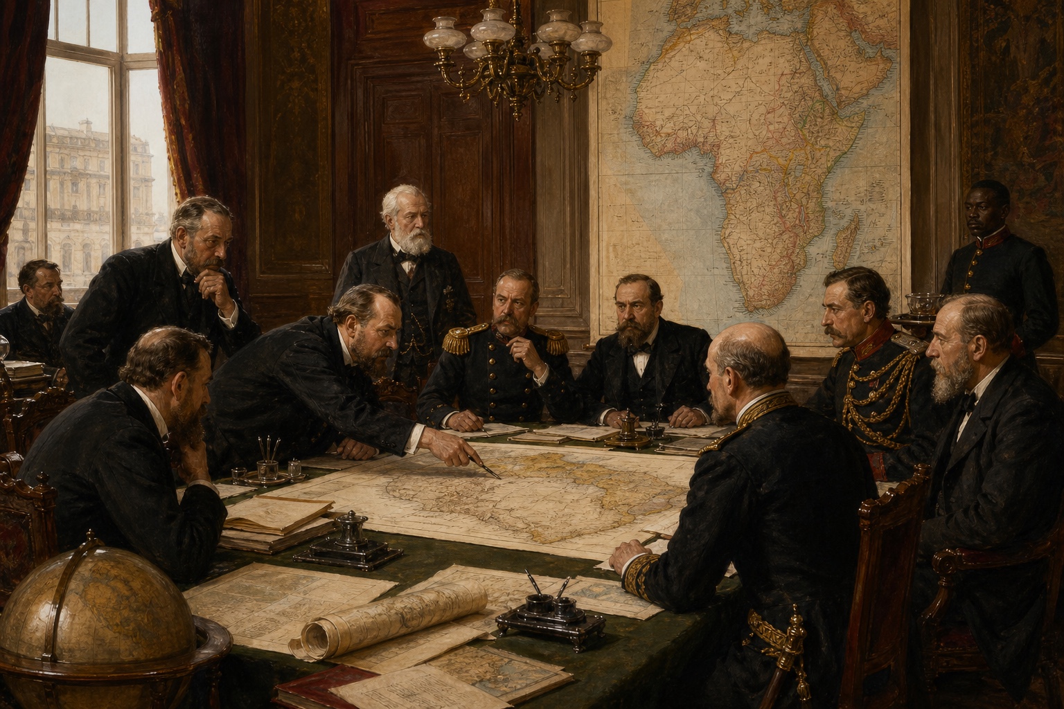 Illustrated reconstruction of the course of Berlin Conference