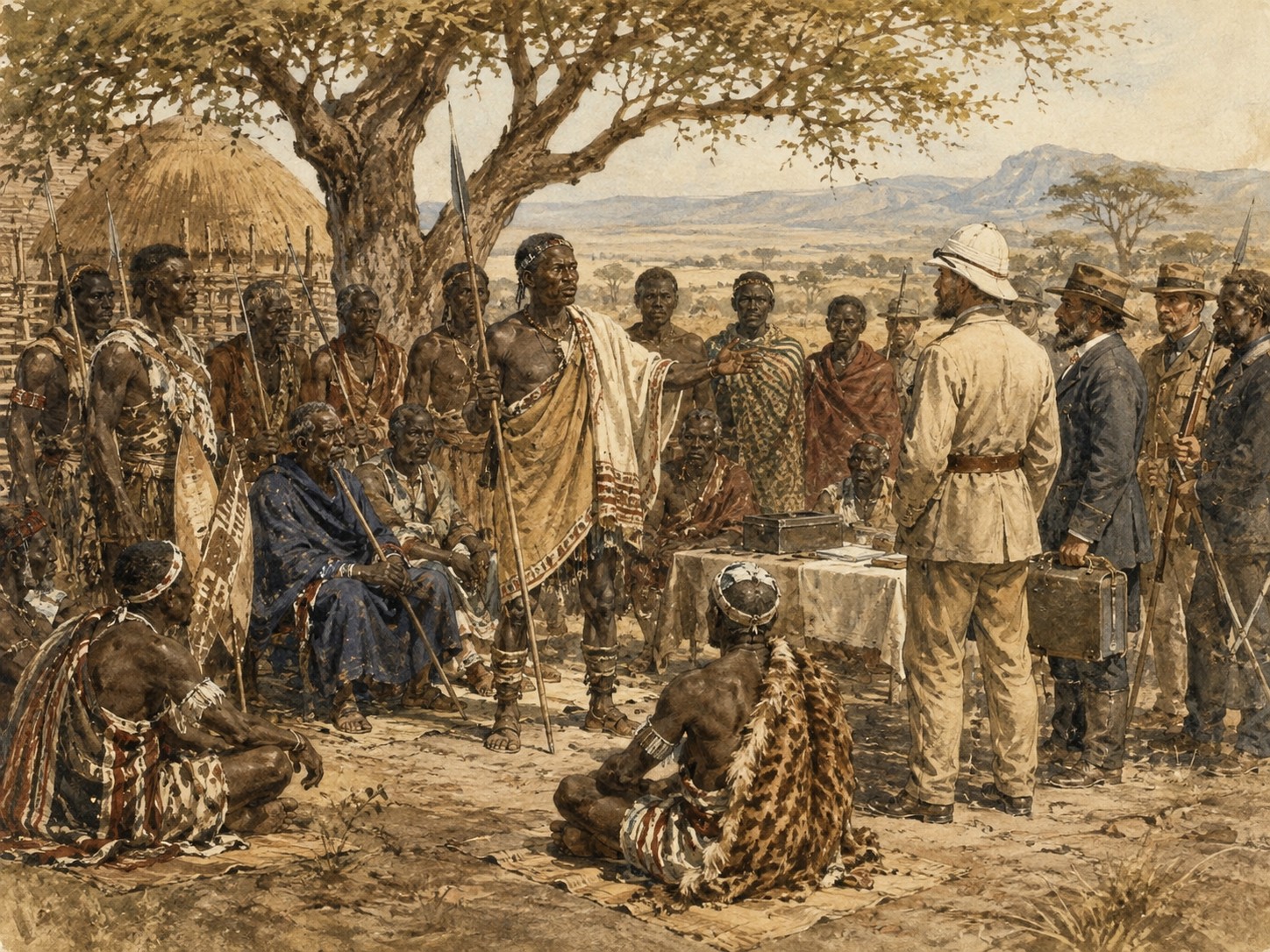 Illustrated reconstruction of the significance of Berlin Conference