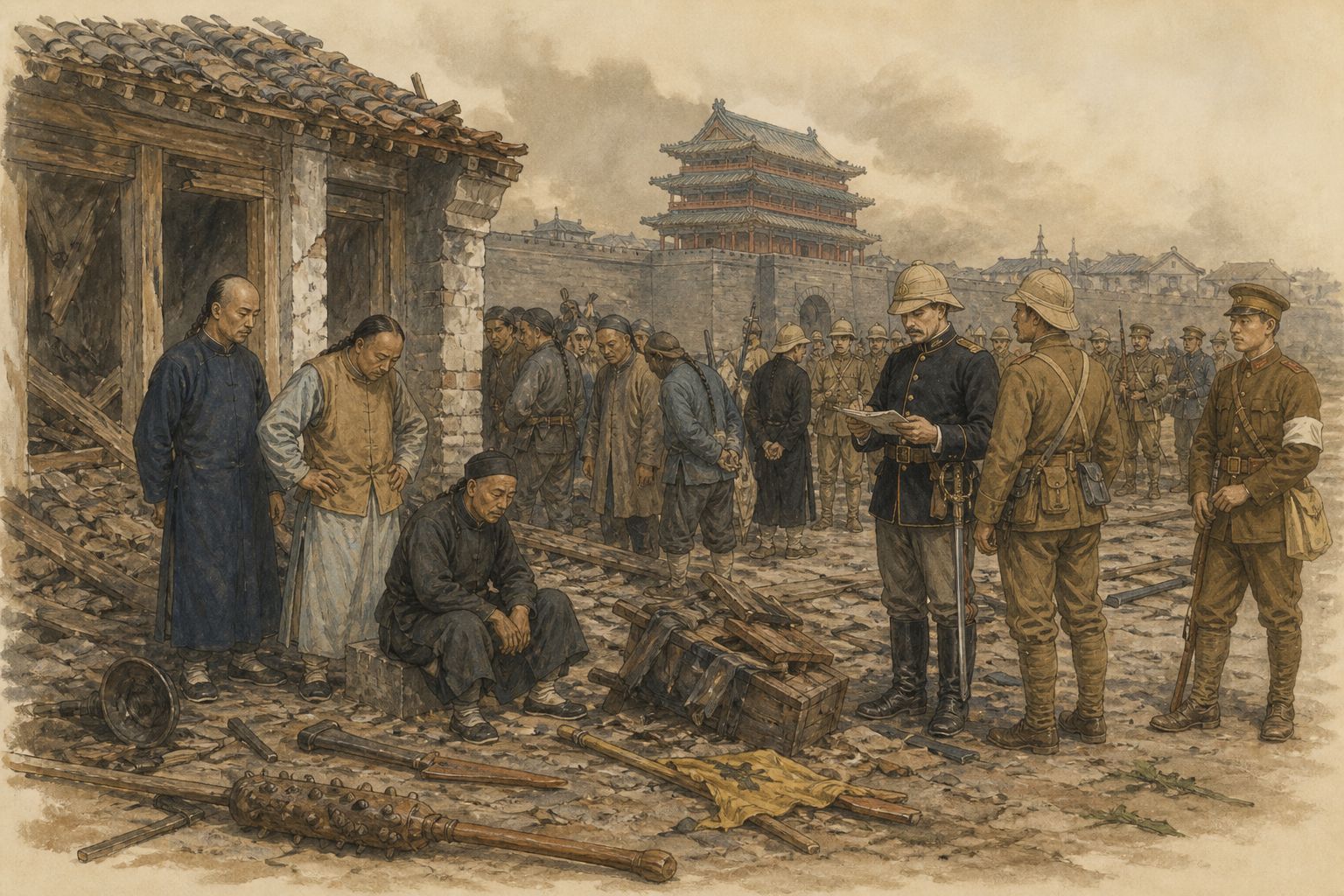 Historical reconstruction of the “Immediate aftermath” stage in Boxer Rebellion