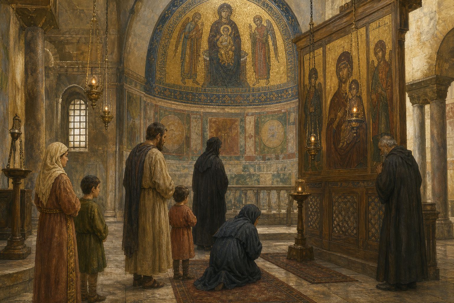 The spread of icon veneration: Icons had become deeply embedded in church spaces and household devotion.