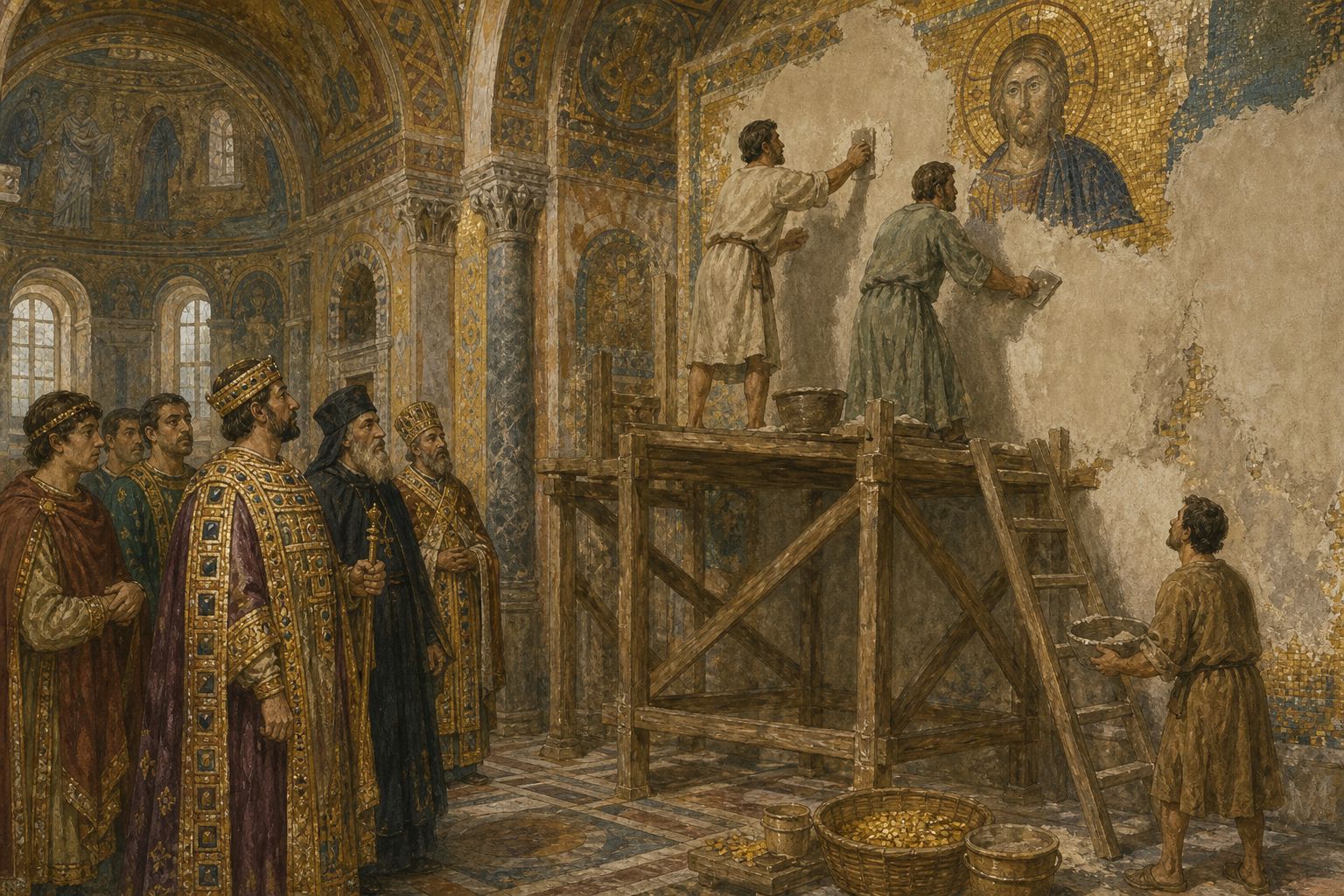 Imperial and ecclesiastical conflict: Policy toward images created conflict among emperors, clergy, monks, and worshippers.