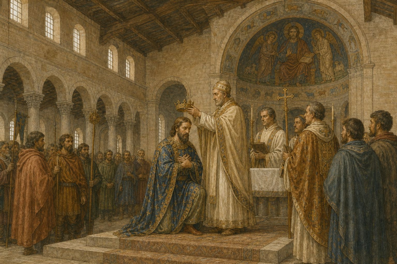 Historical reconstruction of “Imperial coronation in Rome” in Imperial Coronation of Charlemagne
