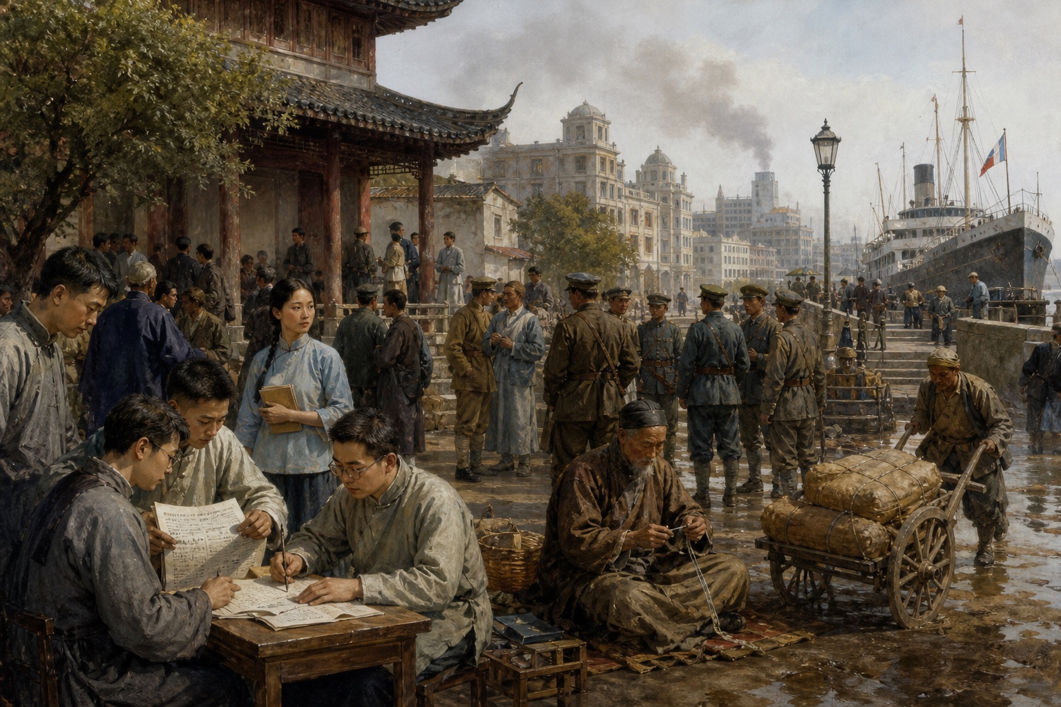 Illustrated reconstruction of the background of Chinese Revolution (1921–1949)