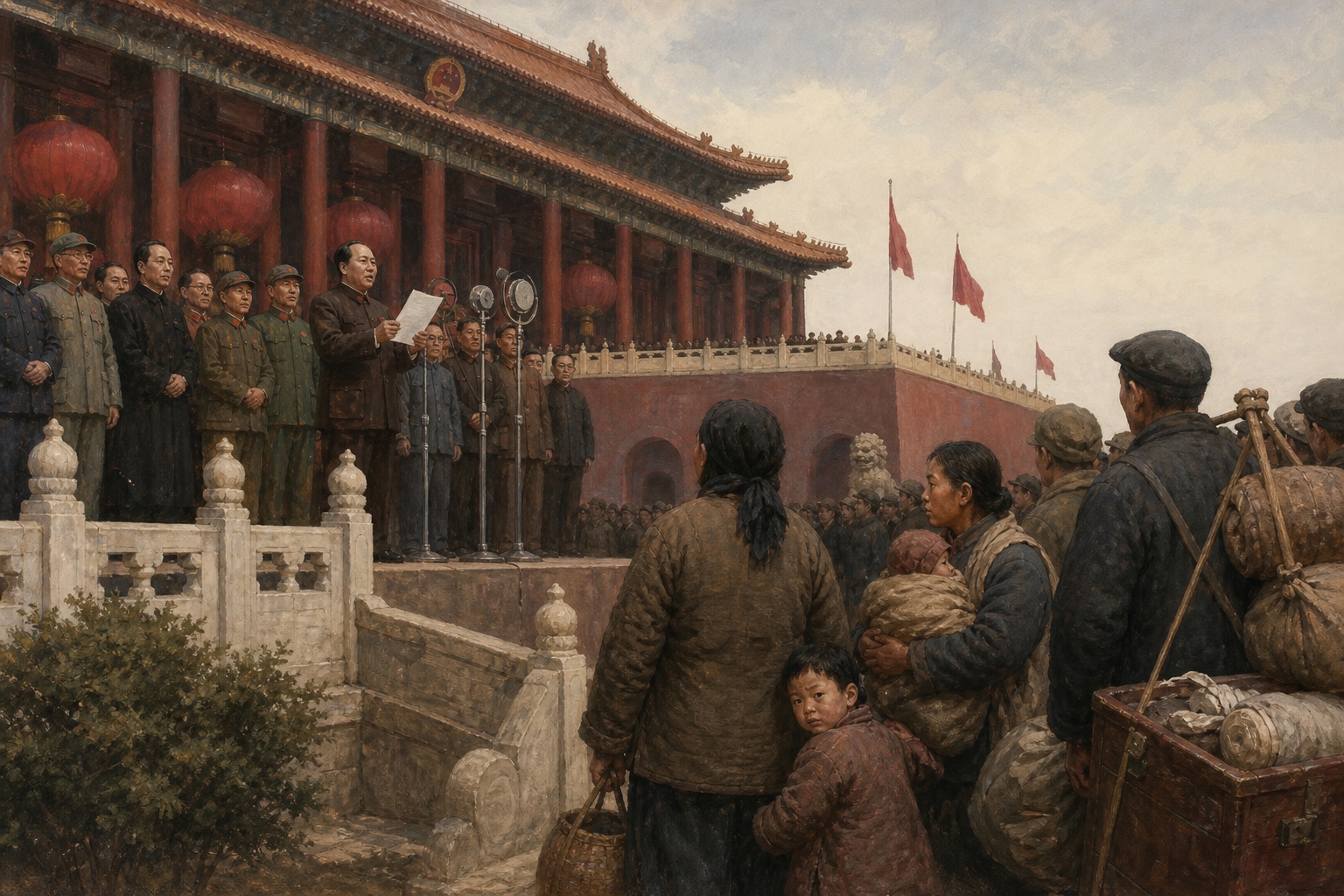 Illustrated reconstruction of the outcome of Chinese Revolution (1921–1949)