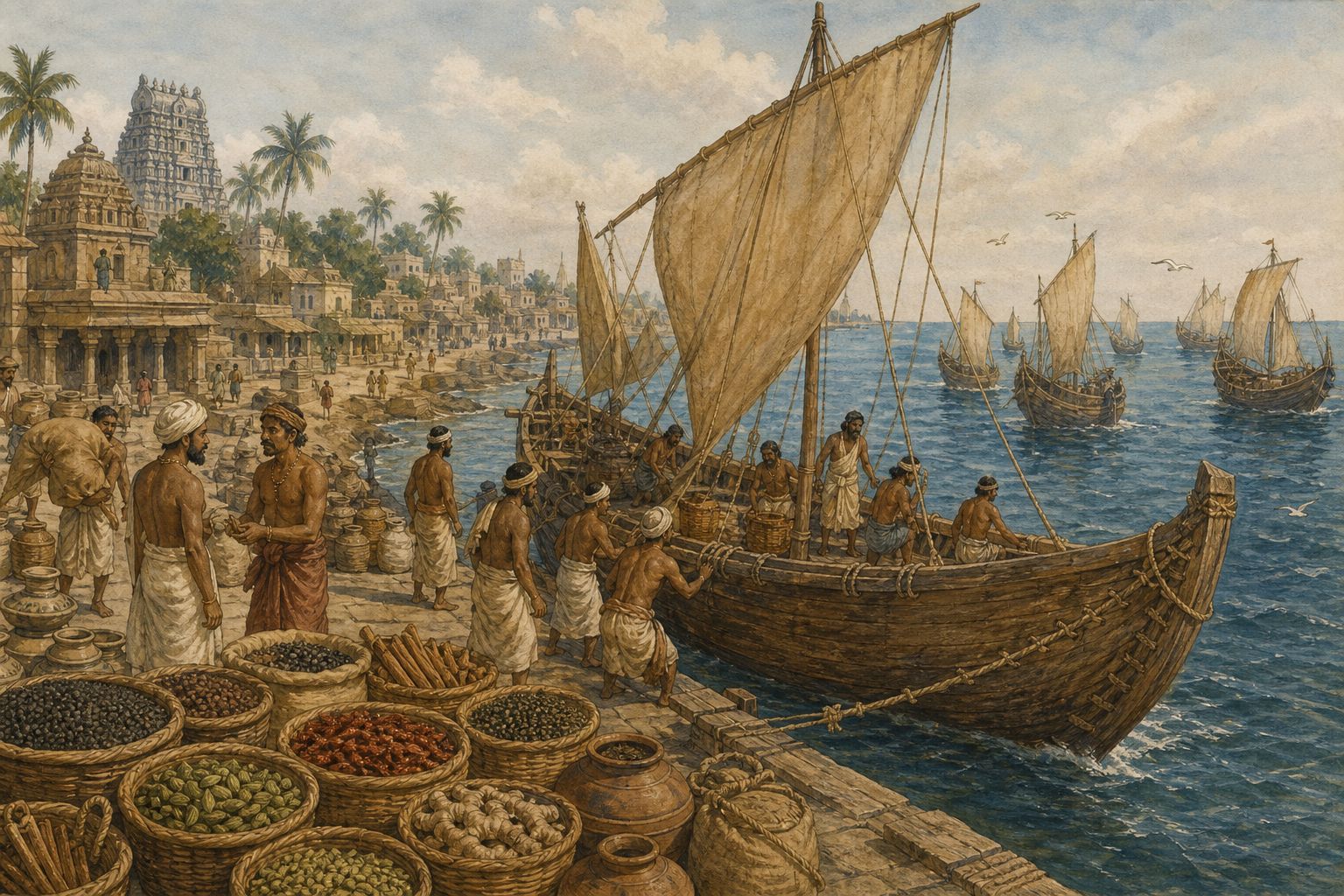 Historical reconstruction of the “Earlier conditions” stage in Chola Maritime Expansion