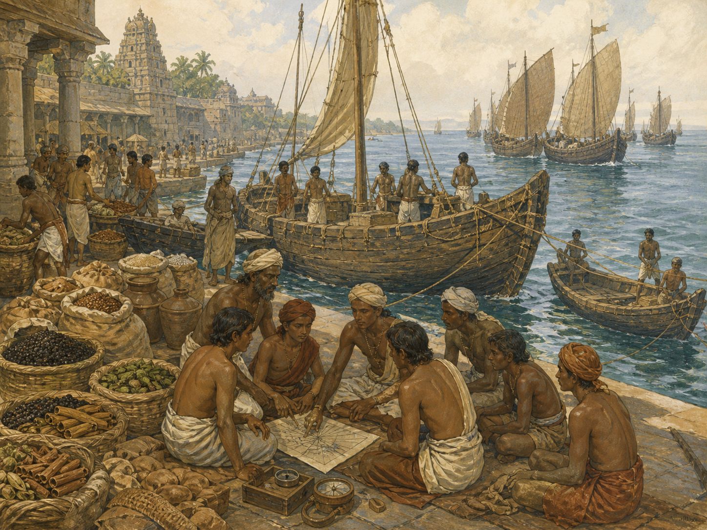 Historical reconstruction of Chola Maritime Expansion's long-term consequences: In the longer term, the expansion strengthened temple economies, maritime exchange, and political connections across the bay of bengal.