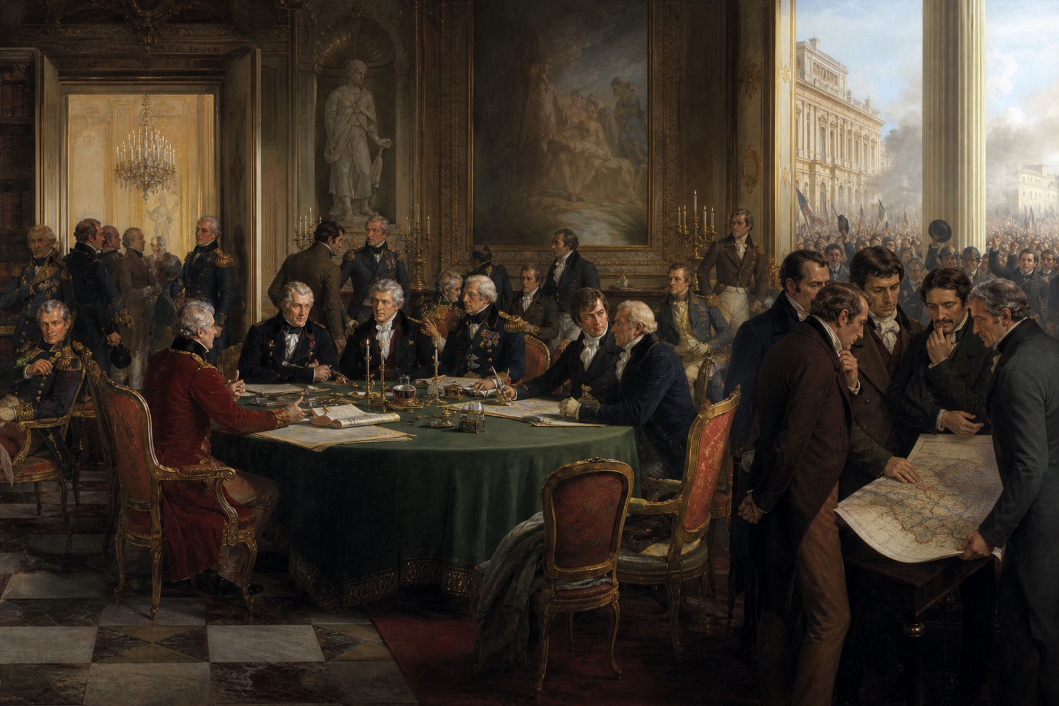 Illustrated reconstruction of the significance of Congress of Vienna