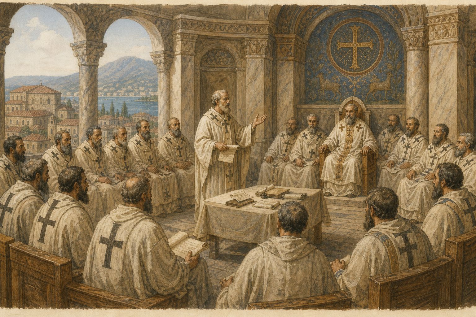 Historical reconstruction of “First Council of Nicaea” in Council of Nicaea