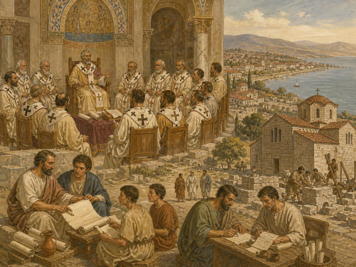 Historical reconstruction of Council of Nicaea's long-term consequences: In the longer term, the nicene creed and the tradition of settling doctrine through councils became landmarks in christian history.
