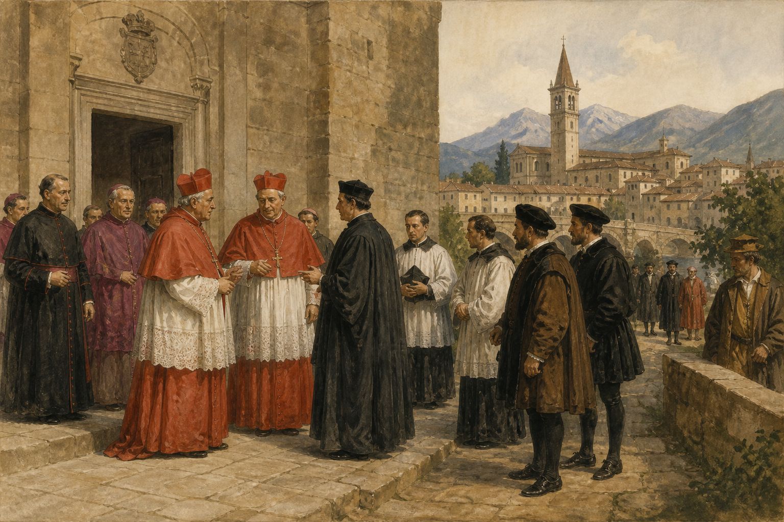 Historical reconstruction of the “Immediate aftermath” stage in Council of Trent