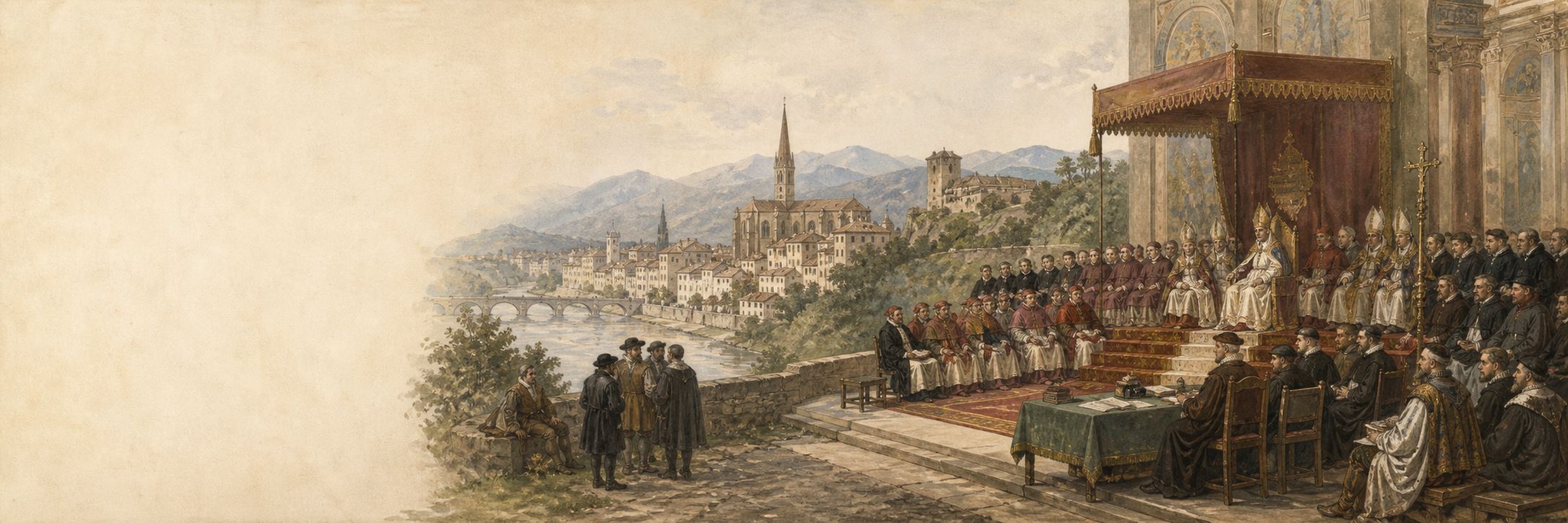 Reconstruction of people and places connected with Council of Trent