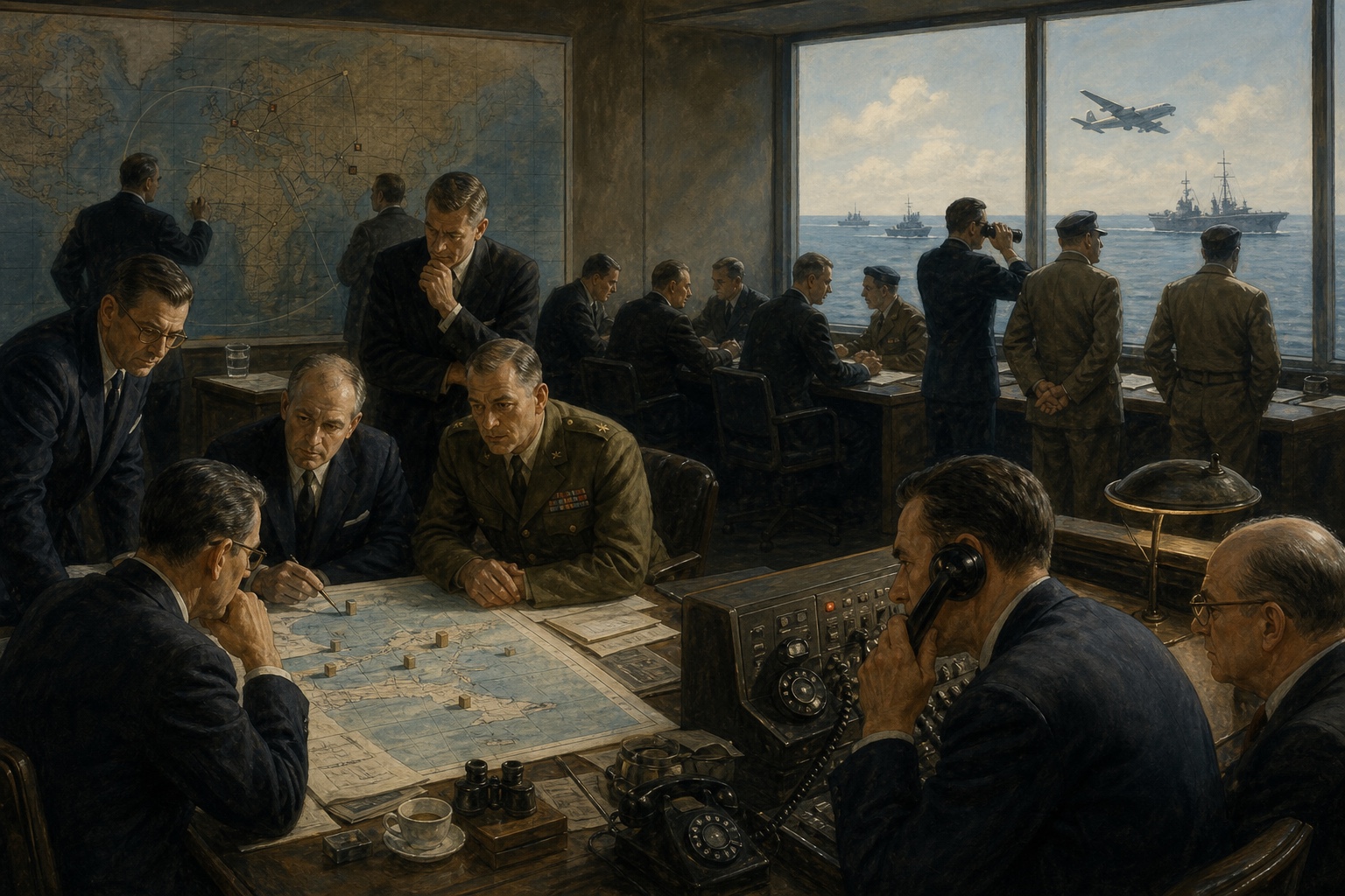 Illustrated reconstruction of the course of Cuban Missile Crisis