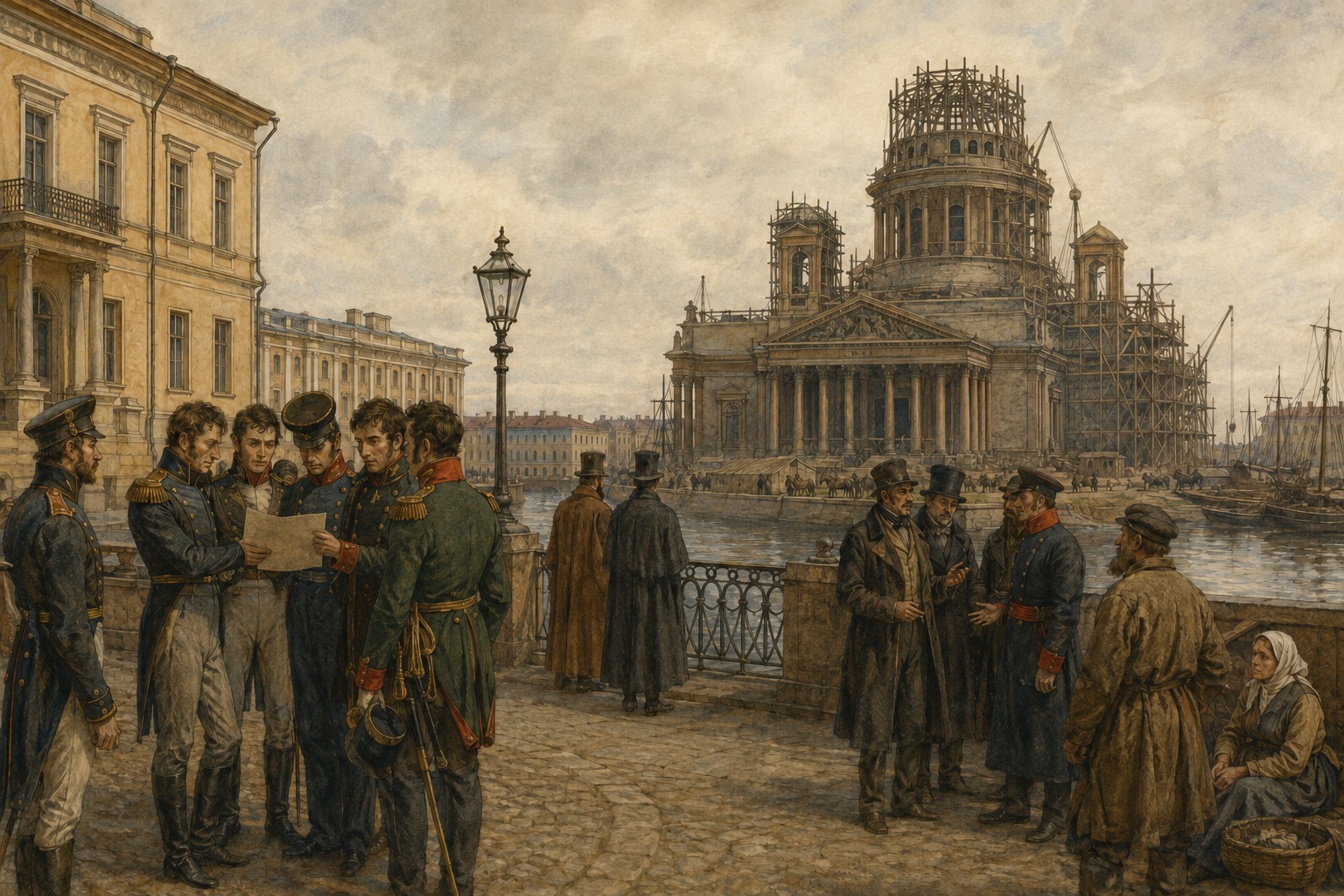 Historical reconstruction of “Northern and Southern societies organize” in Decembrist Revolt